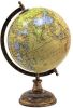 Clayre & Eef Wereldbol 22x37 cm Geel Oranje Hout Ijzer Globe Aardbol online kopen