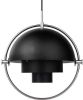 Gubi Multi-Lite hanglamp small, chrome base, zwart semi matt online kopen