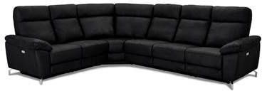 Hioshop Selesta hoekbank HSS recliner, zwart.