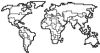Homemania Wanddecoratie World Map 11 100x53 cm metaal zwart online kopen