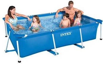 Intex Zwembad Framepool Rechthoek Rechthoekige Frame Baden 300x200x75 cm Blauw