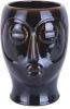 Light & Living Present Time Plantenpot Mask Glazuur Donker Bruin 18, 5x16x22, 2cm online kopen