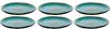 Palmer Bord Lotus 27.5 cm Turquoise Zwart Stoneware 6 stuk(s ) online kopen