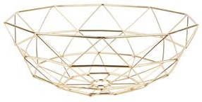 Present Time Koken & Tafelen Basket Diamond Cut large iron Goudkleurig