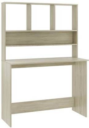 vidaXL Bureau met schappen 110x45x157cm bewerkt hout sonoma eikenkleur