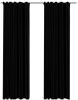 VidaXL Gordijnen linnen look verduisterend haken 2 st 140x225 cm zwart online kopen