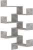 VidaXL Hoekwandschappen 2 st 40x40x50 cm spaanplaat betongrijs online kopen