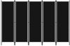 VidaXL Kamerscherm met 5 panelen 250x180 cm zwart online kopen