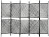 VidaXL Kamerscherm met 5 panelen 300x200 cm poly rattan antraciet online kopen