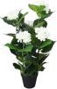 VidaXL Kunst hortensia plant met pot 60 cm wit online kopen