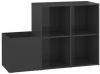 VidaXL Opbergkast 105x35, 5x70 cm spaanplaat hoogglans grijs online kopen