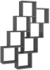 VidaXL Wandschap kubus 90x15x119 cm spaanplaat hoogglans grijs online kopen