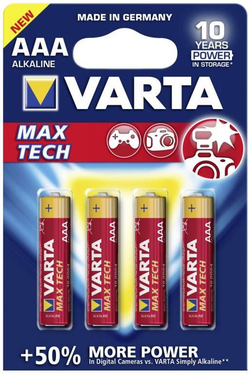 Varta Longlife Max Power AAA Batterij 4703101404 1260mAh 1x4