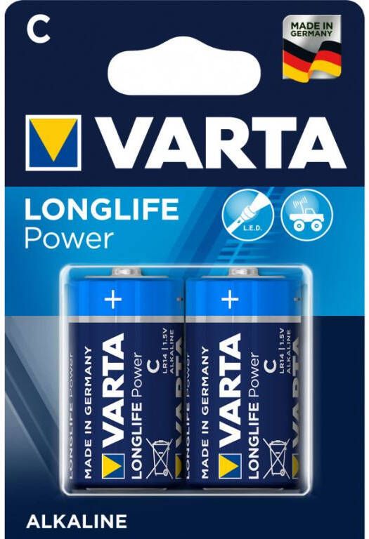 Varta Engelse Staaf C High Energy Alkaline 2 Stuks Blauw