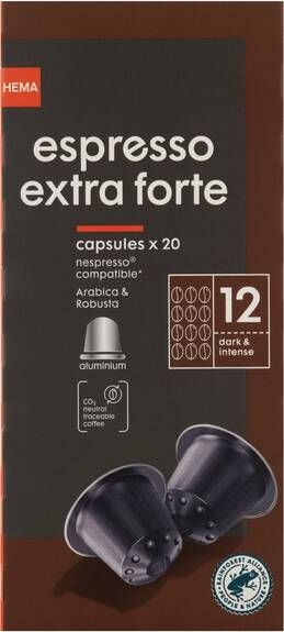 HEMA Koffiecups Extra Forte 20 Stuks