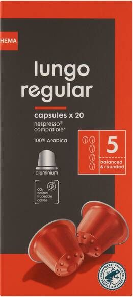 HEMA Koffiecups Lungo Regular 20 Stuks