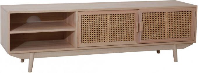 SalesFever Tv meubel Deurfronten van rotan vlechtwerk, Weens vlechtwerk