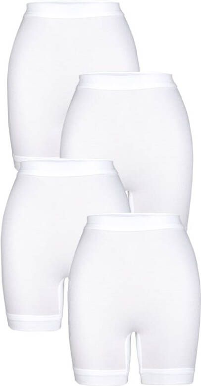 HERMKO Lange pantyslip per 4 stuks 4x wit