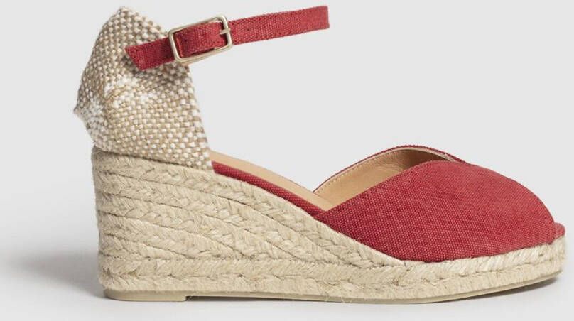 CASTANER Open espadrilles met sleehak en bandje Bianca