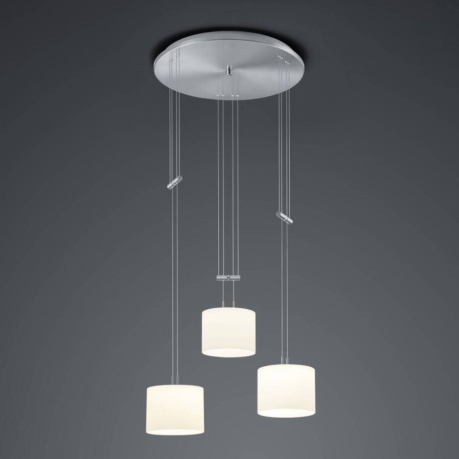 BANKAMP Grazia hanglamp ZigBee 3 lamps rond nikkel