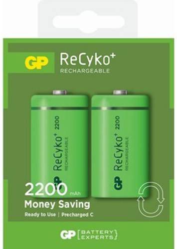 GP ReCyko+ oplaadbare C batterijen 2200 mAh 2 st 120220CHCC2
