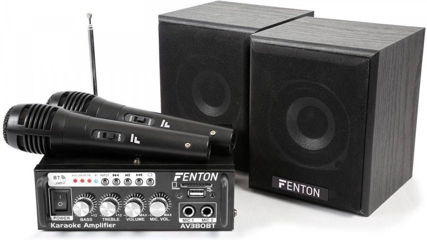 Fenton AV380BT Karaoke set met USB en Bluetooth Plug&Play