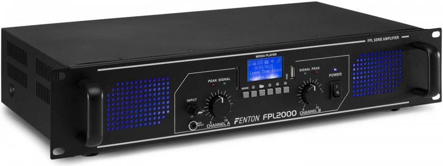 Fenton FPL2000 Digitale versterker 2x 1000W met Bluetooth en mp3