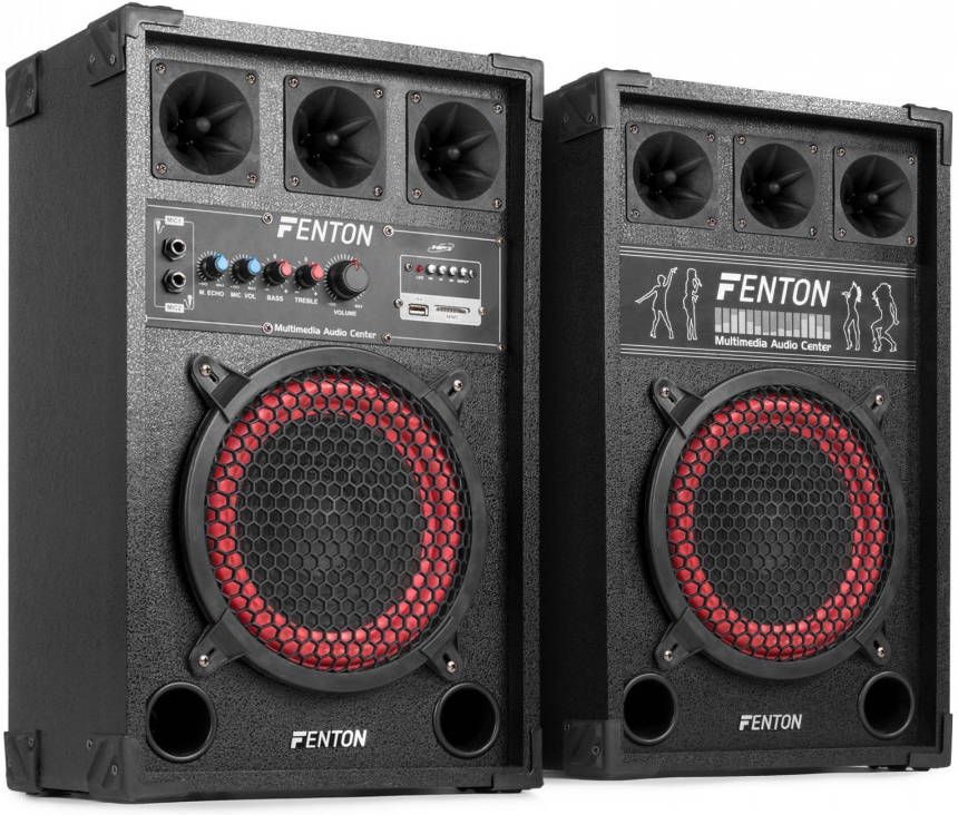 Fenton SPB 12 actieve speakerset 12" 800W met Bluetooth