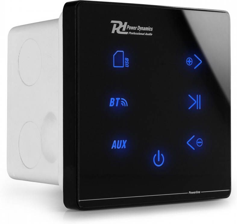 Power Dynamics Powerline A50B inbouw versterker met Bluetooth 2x 20W