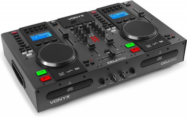 Vonyx CDJ450 Dubbele CD/USB mp3 speler en mixer met Bluetooth