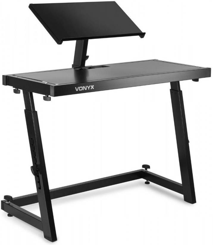 2e keus Vonyx DJ meubel in hoogte verstelbaar met plateau voor laptop