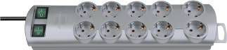 Brennenstuhl PRIMERA LINE 1153390120 bevestigbare stekkerdoos 10 voudig 2m zilver