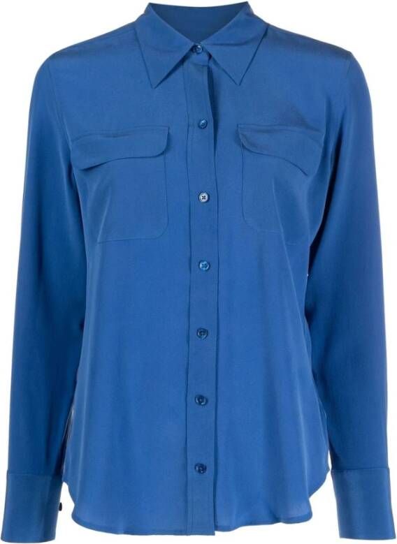 Equipment Longsleeve shirts Blauw Dames