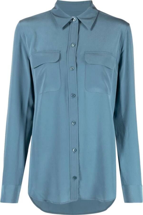 Equipment Longsleeve shirts Blauw Dames