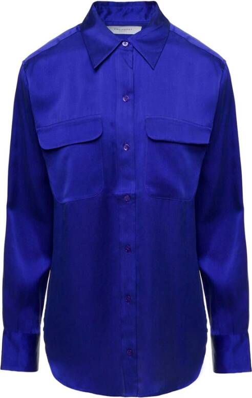 Equipment Longsleeve shirts Blauw Dames