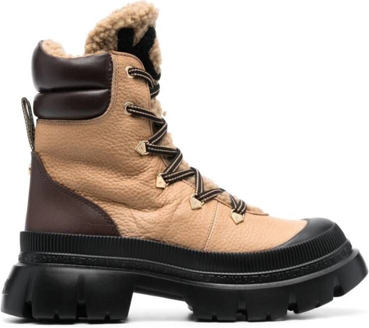 Karl Lagerfeld Veterlaarzen , Beige, Dames