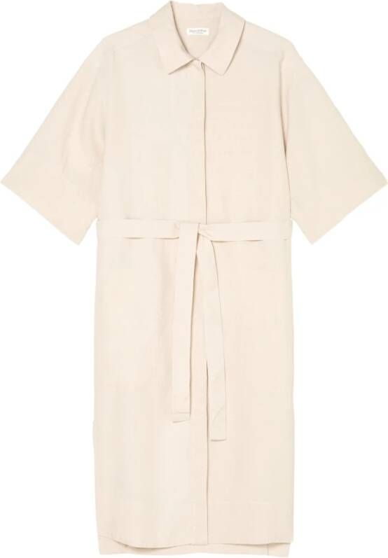 Marc O'Polo Midi blousejurk van linnen met steekzakken