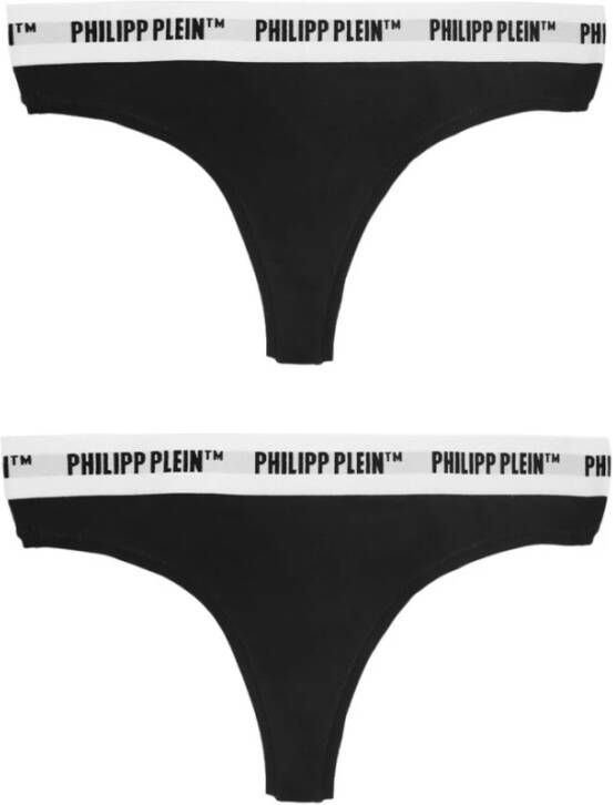 Philipp Plein "Bi Pack" panties , Zwart, Dames