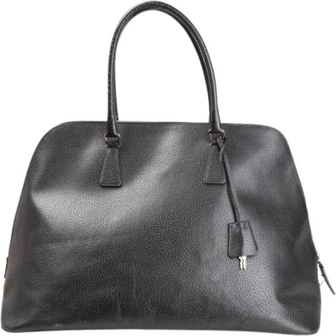 Prada Vintage Pree eigendom handtas leer , Zwart, Dames