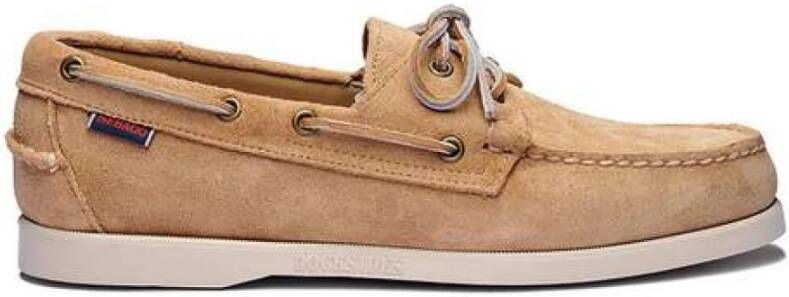 Sebago docksides portland suede mocin , Beige, Dames