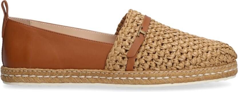 TOD'S Spadrilles Gomma Vealsed Bast , Bruin, Dames