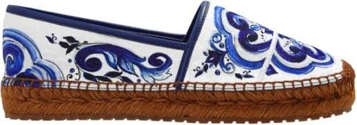 Dolce & Gabbana Patroon Espadrilles , Blauw, Dames