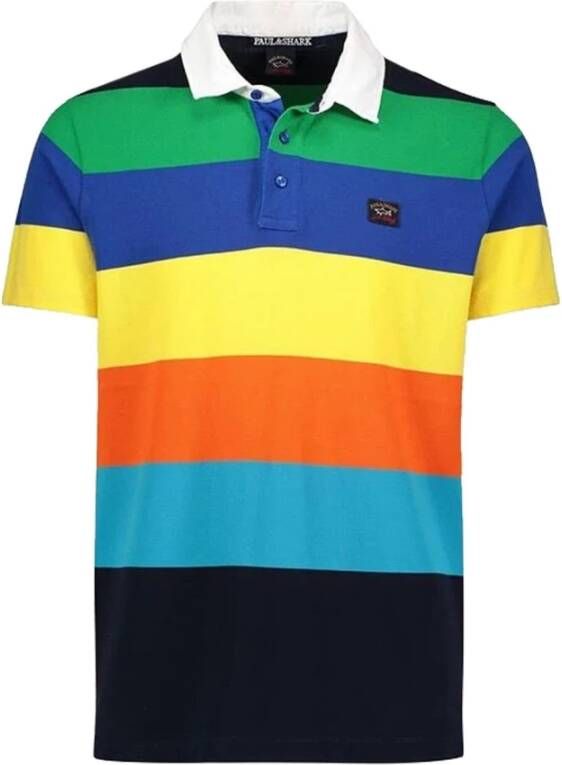 PAUL & SHARK Gestreepte polo , Blauw, Heren