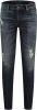Purewhite Donkerblauwe Slim Fit Jeans #the Jone Skinny Fit Jeans With Allover Damgaing Spots online kopen