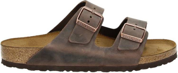 Birkenstock Arizona leren slippers bruin