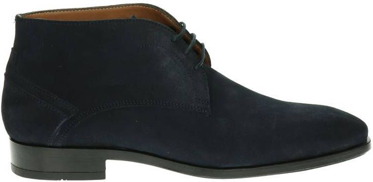 Greve suÃ¨de veterschoenen donkerblauw