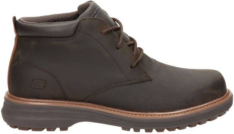 Skechers Classic Fit Wenson leren veterboots donkerbruin