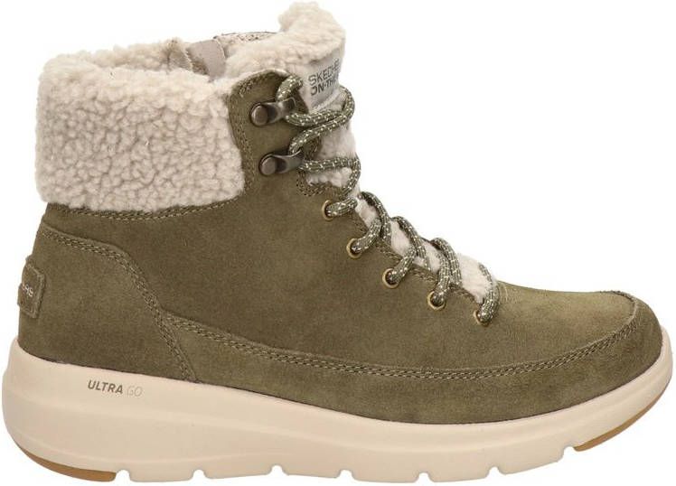 Skechers Go Walk suède veterboots kaki