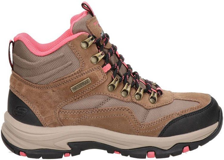 Skechers Outdoor suède wandelschoenen cognac/roze