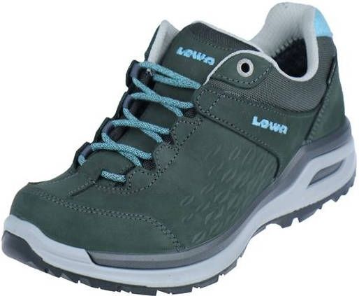 Lowa Locarno GTX Lo Wandelschoenen Dames Donkergrijs/Turkoois